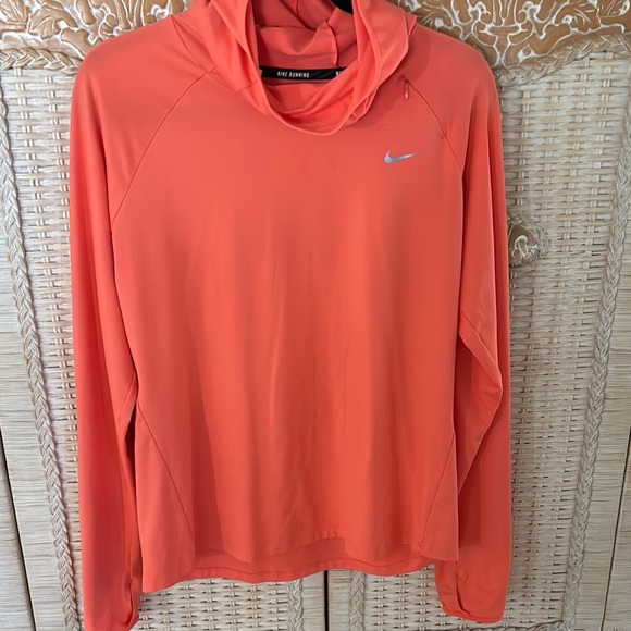 Nike Tops - Nike Dri-Fit, Vibrant Orange Run/Walk Hoodie.